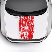 Jeep Renegade Trailhawk Sport USA Flag Bussola Battered Destroyed Hood Logo Stripe Adesivo in vinile
 3