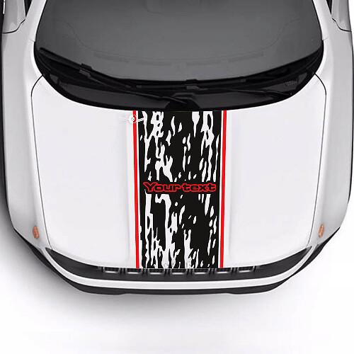 Striscia Adesiva in Vinile Personalizzata per Cofano Ammaccato e Danneggiato 2 Colori per Jeep Renegade Trailhawk