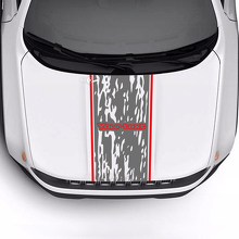 Striscia Adesiva in Vinile Personalizzata per Cofano Ammaccato e Danneggiato 2 Colori per Jeep Renegade Trailhawk 2