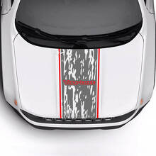 Striscia Adesiva in Vinile Personalizzata per Cofano Ammaccato e Danneggiato 2 Colori per Jeep Renegade Trailhawk 2