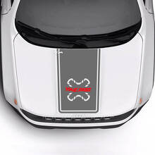 Adesivo in Vinile Personalizzato per Modanatura Cofano 2 Colori per Jeep Renegade Trailhawk 2