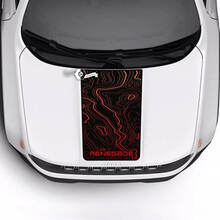 Jeep Renegade Trailhawk Sport mappa topografica cappuccio striscia adesivo decalcomania in vinile 2 colori
 2