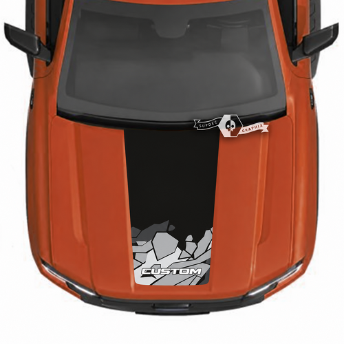 CUSTOM Angular Camo Center Hood Panel Cofano Adesivo in vinile per Ford Ranger