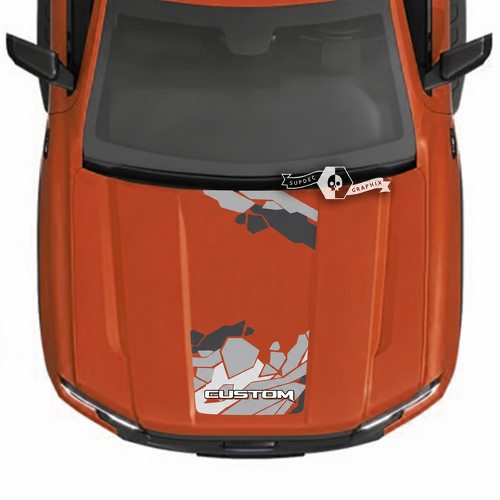 CUSTOM Open Center Camo Hood Patch Kit Cofano Adesivo in vinile per Ford Ranger