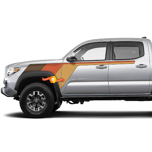 Adesivo Vinil Strisce Stile Retrò Parafango Anteriore per Toyota Tacoma