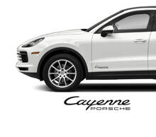 2 adesivi per decalcomanie per porta con logo Porsche Cayenne
 3