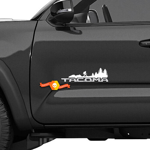 Adesivo in vinile Bigfoot Forest Side Door per Toyota Tacoma