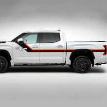 Coppia Toyota Tundra TRD Retro Vintage Doors Bed Stripe kit Vinile Decalcomanie Adesivi 2 Colori
 2