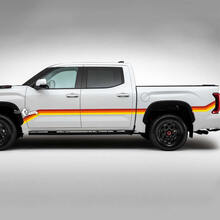 Coppia Toyota Tundra TRD Retro Vintage Doors Bed Stripe kit Vinile Decalcomanie Adesivi 3 Colori
 2
