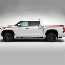 Coppia Toyota Tundra TRD Retro Vintage Accent Line Parafango anteriore Porte Letto Stripe kit Adesivi decalcomanie in vinile
 2