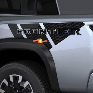 Coppia adesivi per decalcomanie per camion pick-up laterali per parafango del letto Nissan Frontier 2 colori
