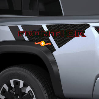 Coppia adesivi per decalcomanie per camioncino pick-up laterale parafango letto Nissan Frontier 3 colori
