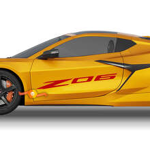 Adesivo in Vinile a Coppia per Porta Laterale Z06 per Chevrolet Corvette_2