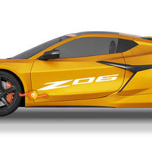 Coppia adesivi in ​​vinile con logo Chevrolet Corvette Racing per porte laterali Z06
 3