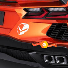 Chevrolet Corvette C8 posteriore piccolo Jake Skull Z06 adesivo in vinile
 2