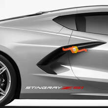 Adesivi in vinile per pannelli laterali Stingray Z51 Coppia per Chevrolet Corvette C8_2