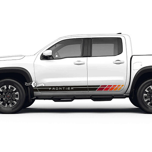 Kit Adesivo in Vinile Striscia Retro Vintage per Porta Laterale per Nissan Frontier