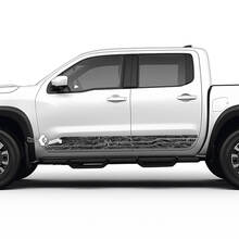 2 Nissan Decal Rocker Panel Side Topographic Map Nissan Frontier Stripe Kit adesivi in ​​vinile 2 colori
 3