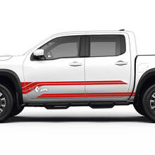 Kit di 2 adesivi in ​​vinile con strisce Nissan Frontier per porte laterali e pannelli basculanti Nissan
 3