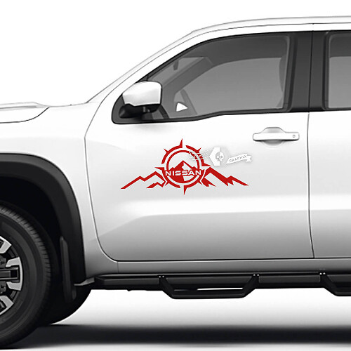 Kit Adesivi in Vinile per Fiancate Compass Mountain per Nissan Frontier