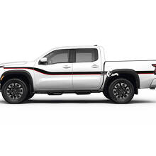 2 decalcomanie Nissan parafango anteriore porte letto parafango posteriore logo linea rivestimento laterale kit adesivi in ​​vinile a strisce Nissan Frontier vintage
 3