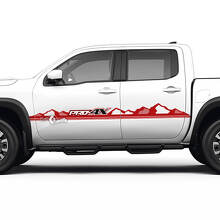 2 Nissan Decal Doors Hills Mountains Pro-4x Nissan Frontier Stripe adesivi in ​​vinile 3 colori
 2