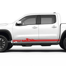 2 adesivi in ​​vinile Nissan Decal Doors Mountains Nissan Frontier Stripe
 2