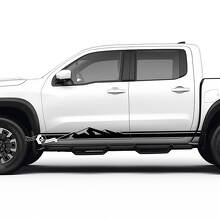 Kit Adesivi Vinile Strisce Laterali Mountain Style per Nissan Frontier_3