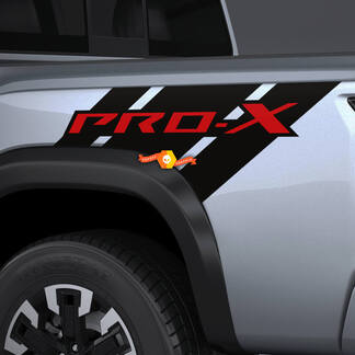 2X Nissan Frontier Pro-4X camioncino camioncino auto vinile adesivi su entrambi i lati decalcomanie grafica 2 colori
