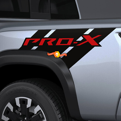 PRO-X Coppia di Adesivi Posteriori Laterali in Vinile per Nissan Frontier