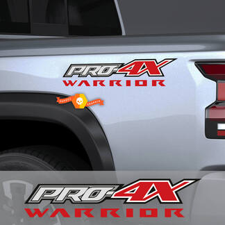 2X Nissan Frontier Pro-4X Warrior Pickup truck Vinile per auto su entrambi i lati Adesivi Decalcomanie Grafica
