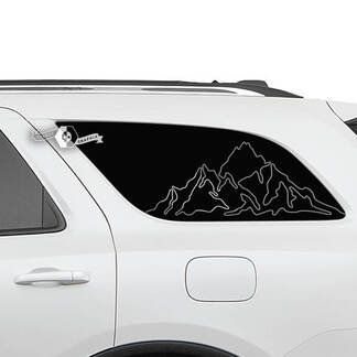Coppia adesivi in ​​vinile con decalcomania per finestrino posteriore laterale Dodge Durango
