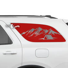 Coppia adesivi in ​​vinile con decalcomania Dodge Durango per finestrino posteriore laterale e capanna di montagna
 2