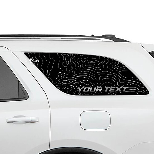 Adesivi Vinile Mappa Topografica per Finestrino Posteriore Coppia per Dodge Durango