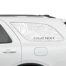 Adesivi Vinile Mappa Topografica per Finestrino Posteriore Coppia per Dodge Durango_2