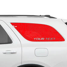 Adesivi Vinile Mappa Topografica per Finestrino Posteriore Coppia per Dodge Durango_3