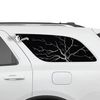 2 adesivi in ​​vinile con decalcomania per albero sul finestrino posteriore Dodge Durango
