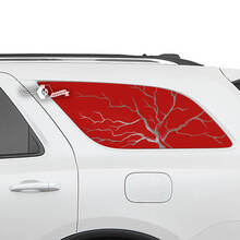 2 adesivi in ​​vinile con decalcomania per albero sul finestrino posteriore Dodge Durango
 2