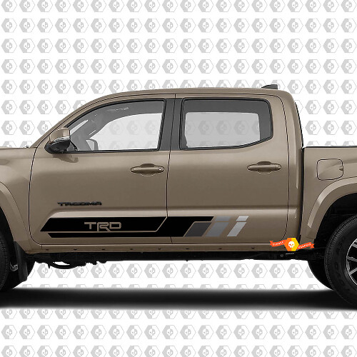 2 TRD Tacoma Strisce per porte laterali Pannello basculante Kit decalcomanie per adesivi in ​​vinile per Toyota Tacoma
