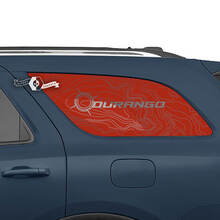 Coppia adesivi in ​​vinile con decalcomania topografica per finestrino posteriore Dodge Durango
 3