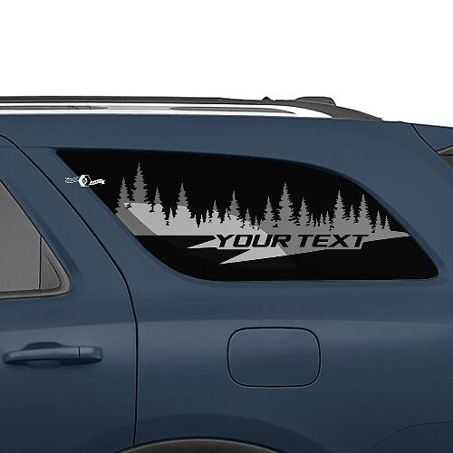 Adesivo in Vinile per Finestrino Laterale Posteriore Foresta di Pini Coppia per Dodge Durango