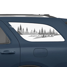Adesivo in Vinile per Finestrino Laterale Posteriore Foresta di Pini Coppia per Dodge Durango_2