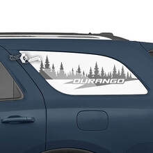 Coppia adesivi in ​​vinile con decalcomania con logo forestale per lunotto laterale Dodge Durango
 3