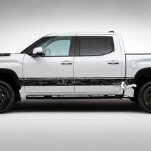 Coppia Toyota Tundra Vintage porte letto lato parafango posteriore mappa topografica strisce adesivi in ​​vinile decalcomania
 2