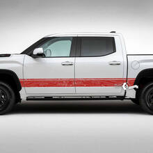 Coppia Toyota Tundra Vintage porte letto lato parafango posteriore mappa topografica strisce adesivi in ​​vinile decalcomania
 3