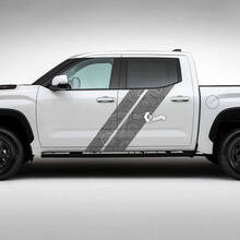 Coppia adesivi in ​​vinile con mappa topografica per porte laterali Toyota Tundra vintage a doppia striscia
 2
