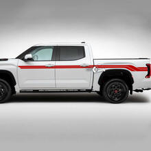 Coppia Toyota Tundra Vintage Retro Porte Letto Laterale Parafango Posteriore Doppia Striscia Adesivi in ​​Vinile Decalcomania
 3