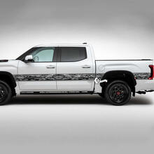 Coppia Toyota Tundra Vintage porte lato letto parafango posteriore distrutto Grange Stripes Trim adesivi in ​​vinile decalcomania 2 colori
 3