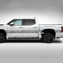 Coppia Toyota Tundra Vintage porte lato letto parafango posteriore distrutto Grange Stripes Trim adesivi in ​​vinile decalcomania 2 colori
 3