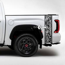 Coppia adesivi in ​​vinile con logo Toyota Tundra lato parafango posteriore distrutto strisce Grange
 2